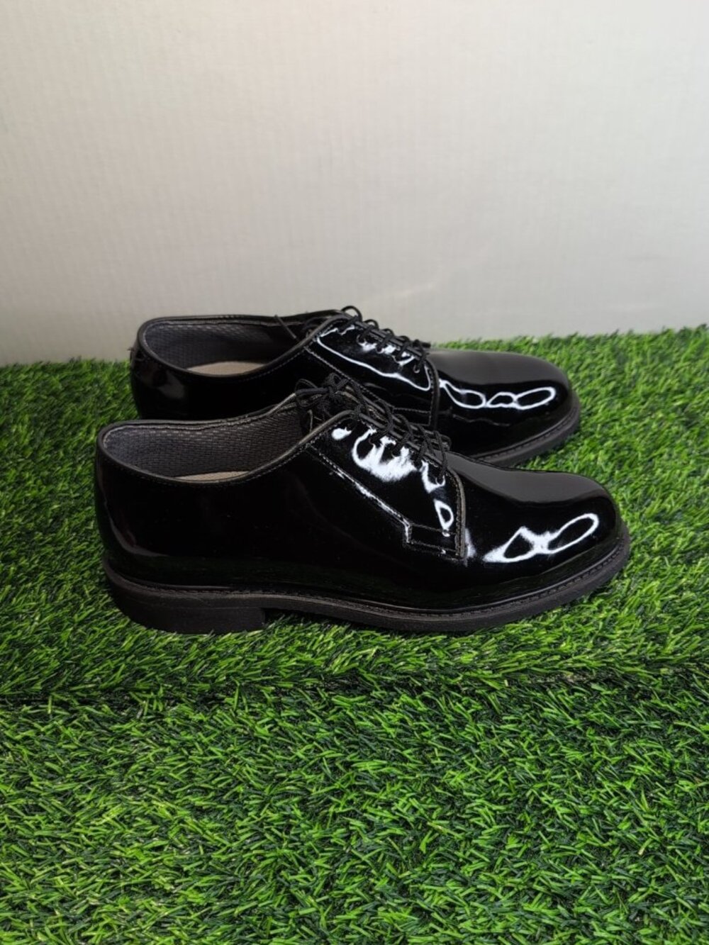 Bates Shoes Mens 10 E Black Oxford High Gloss Military Dress Uniform 00941